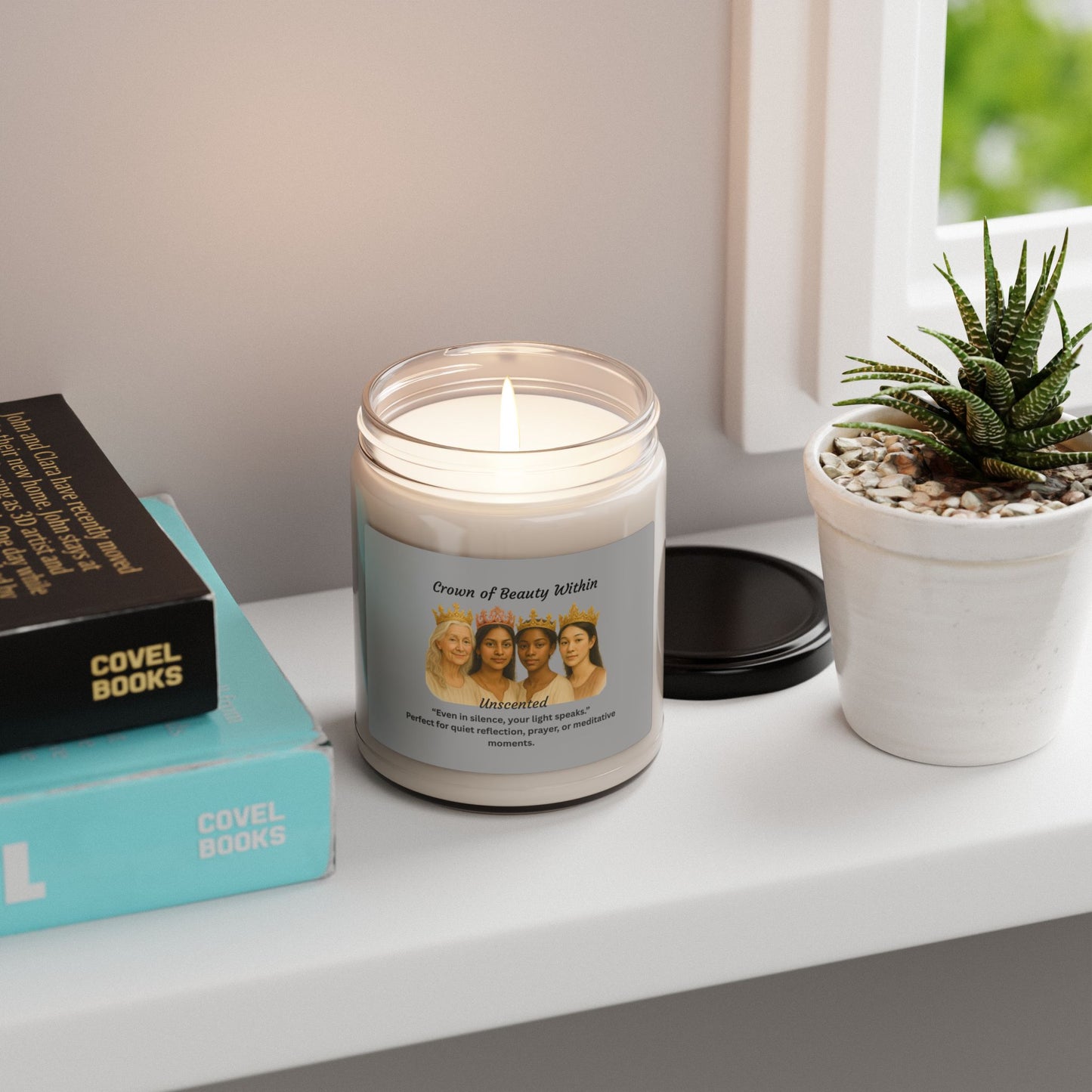 Crowned Light Candle | Unscented | 100% Natural Soy Wax Blend Candle 9oz