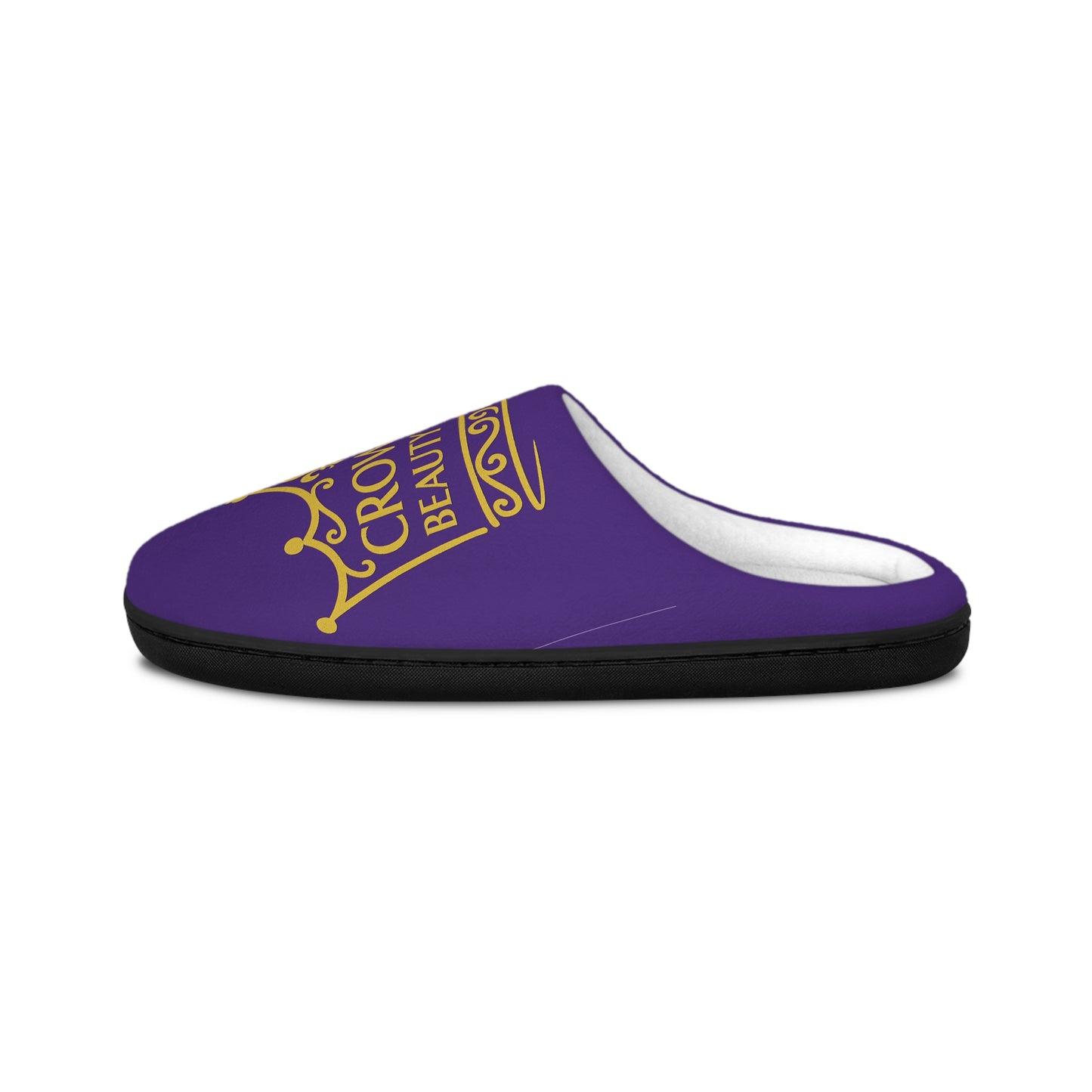 Crown of Beauty Within™ Comfort Slippers – Purple & Gold Edition