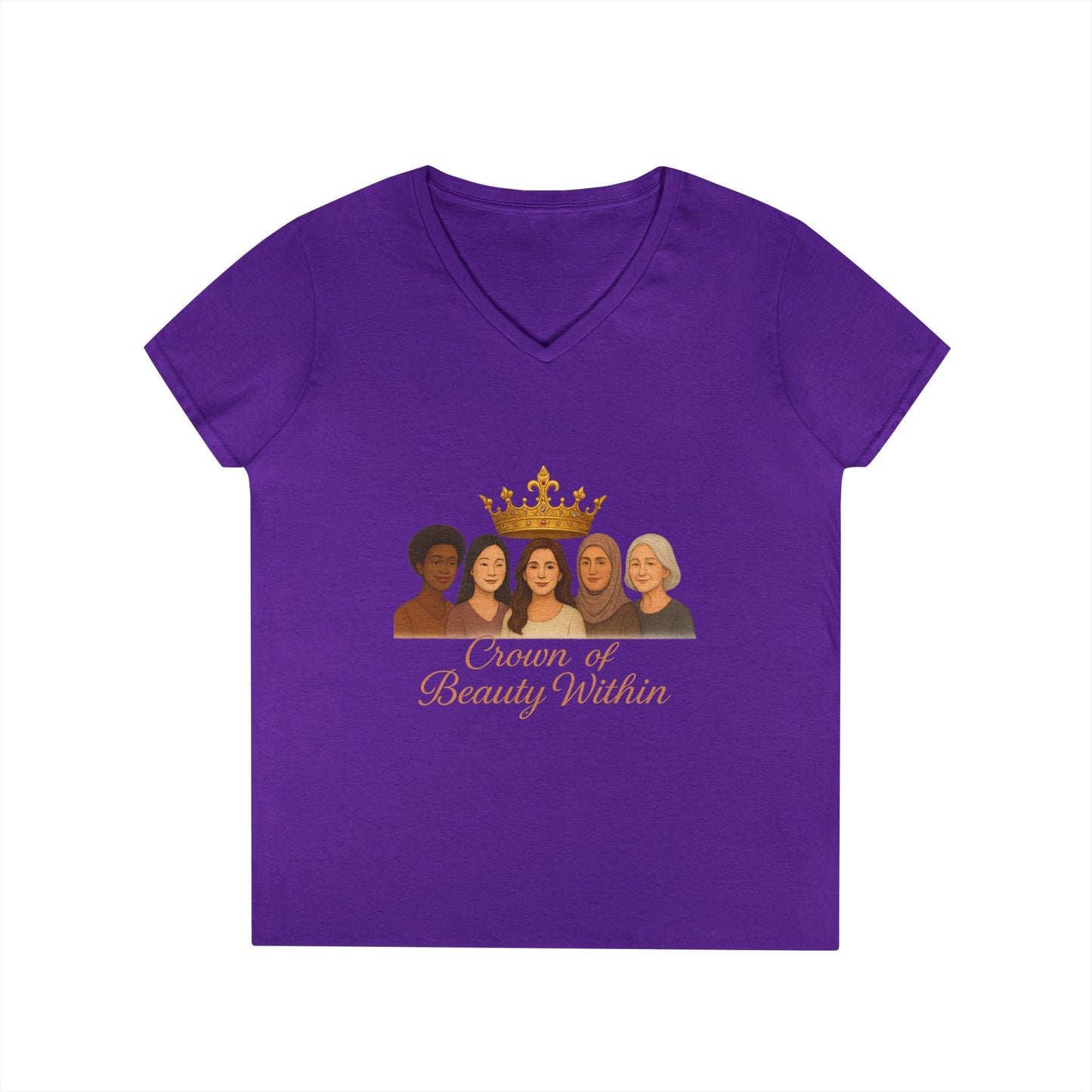 Sisters of Strength | V-Neck T-Shirt for Empowerment & Self-Love