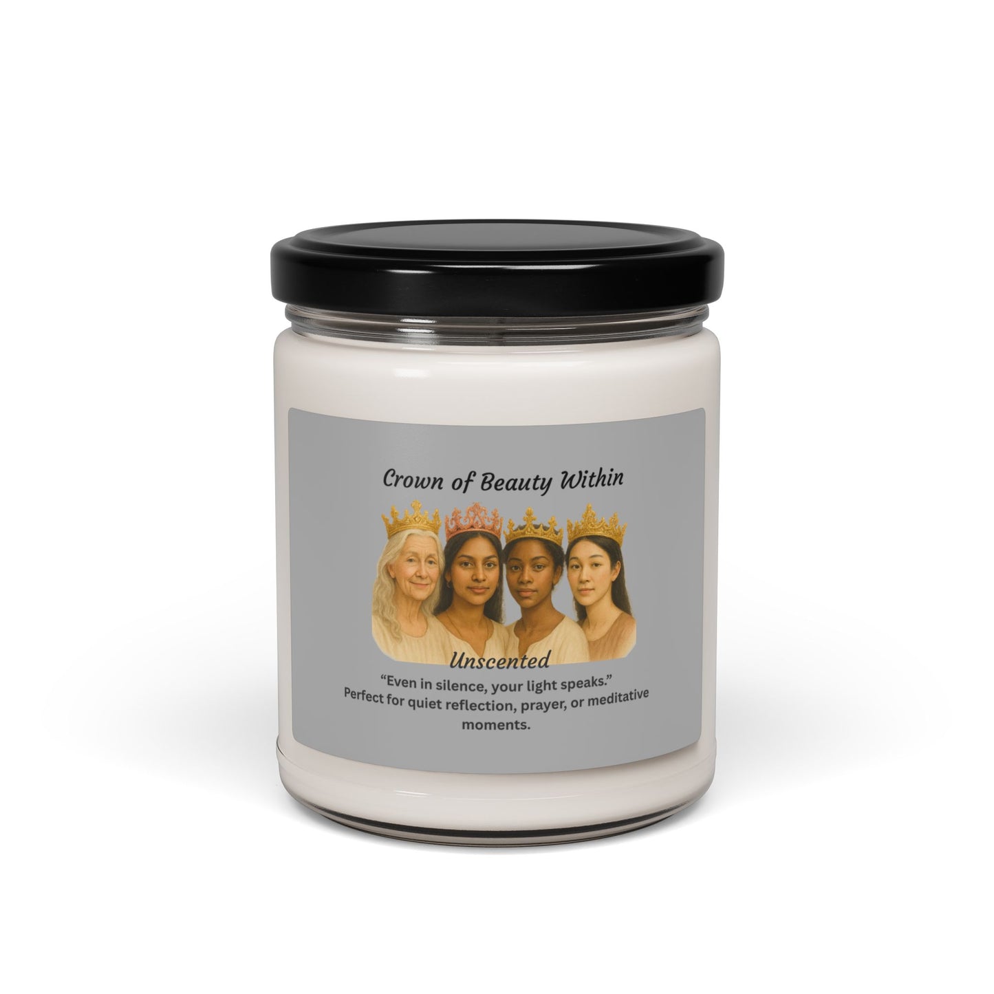 Crowned Light Candle | Unscented | 100% Natural Soy Wax Blend Candle 9oz