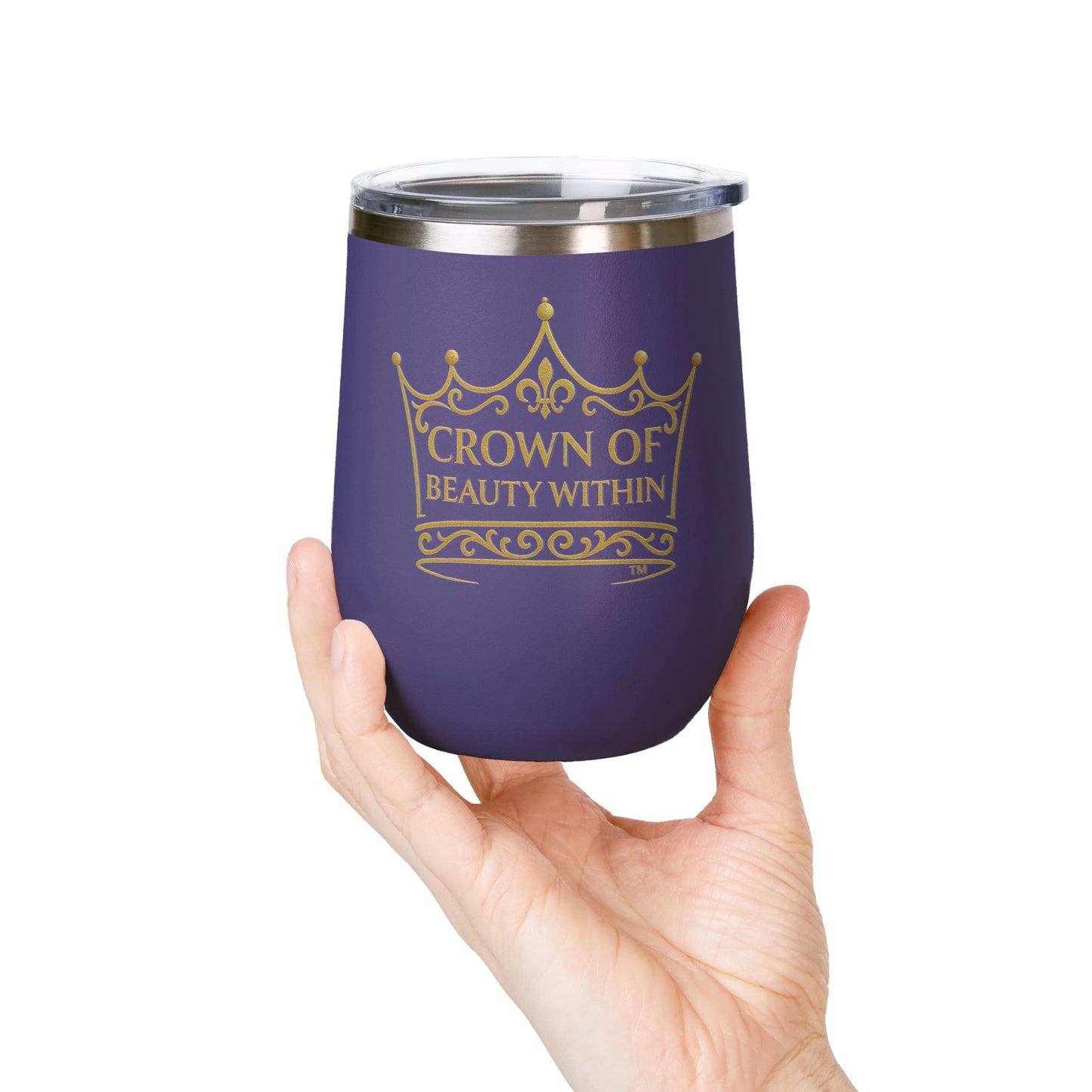 Signature Crown of Beauty Within™ | Wine Tumbler, 12oz | Gifts for Her, Women's Inspirational