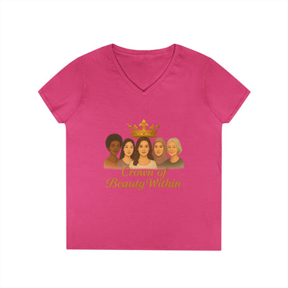 Sisters of Strength | V-Neck T-Shirt for Empowerment & Self-Love