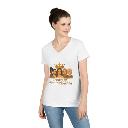 Sisters of Strength | V-Neck T-Shirt for Empowerment & Self-Love