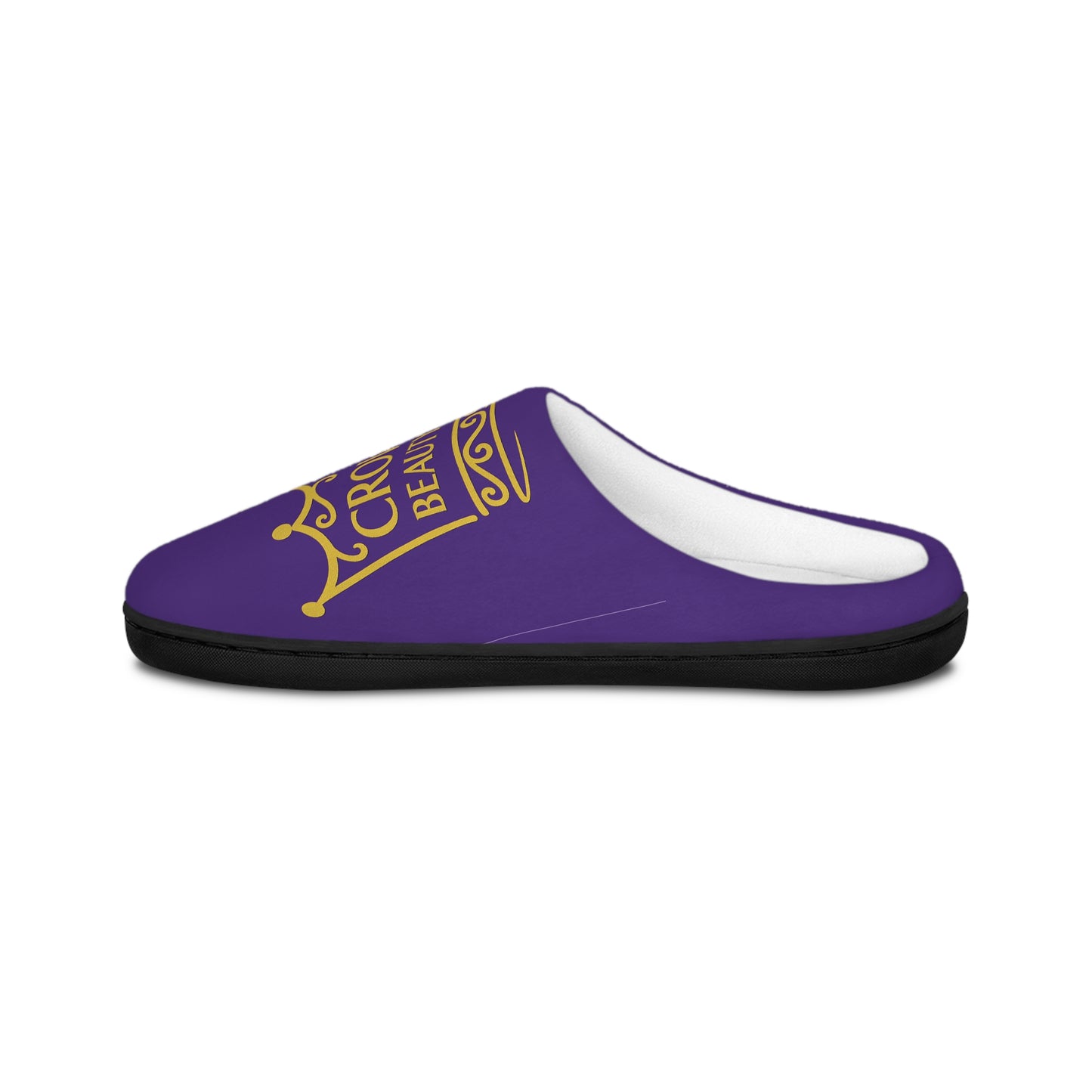 Crown of Beauty Within™ Comfort Slippers – Purple & Gold Edition