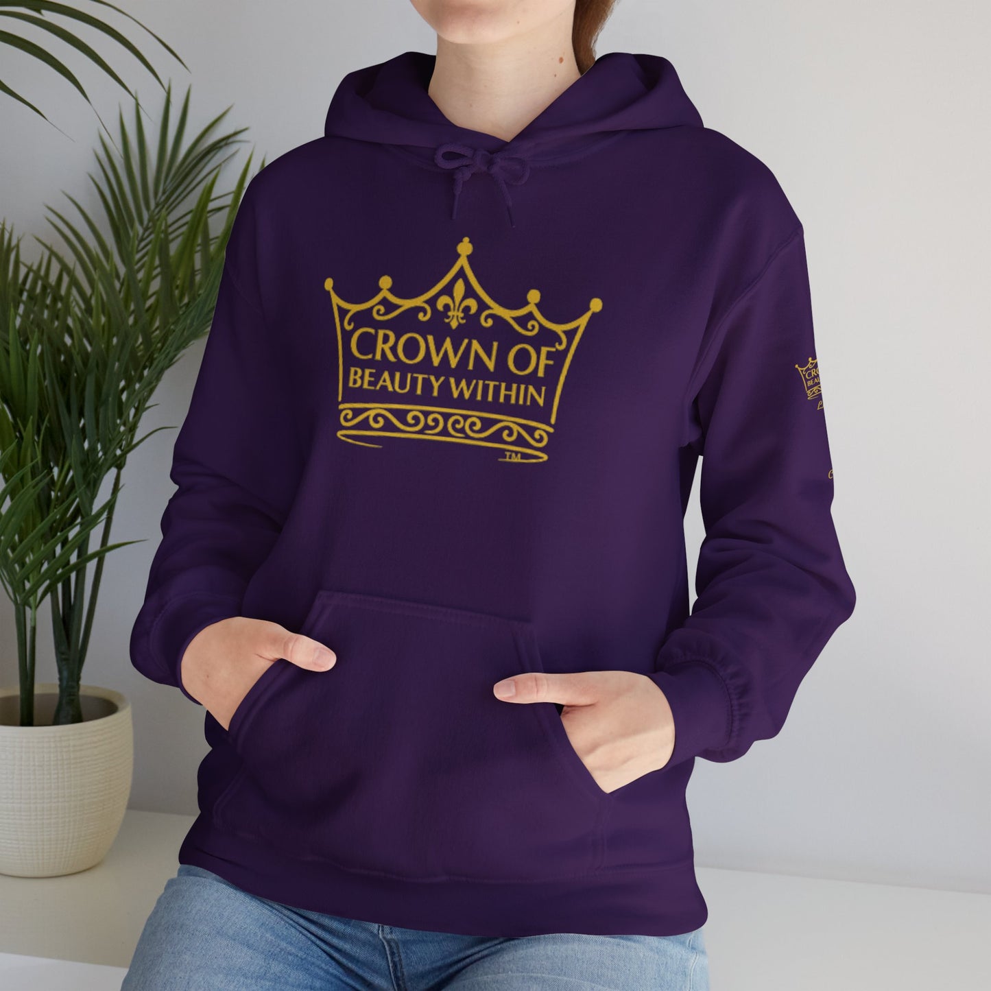 Signature Crown of Beauty Within™ Hoodie - Inspirational Sweatshirt |Self-Love, Cozy Style