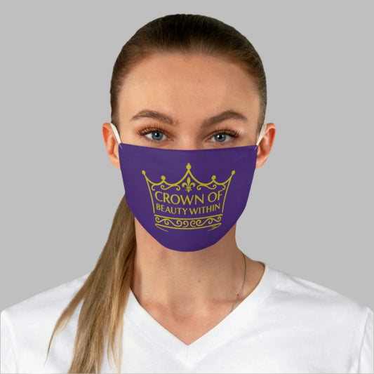 Signature Crown of Beauty Within™ Purple Fabric Face Mask
