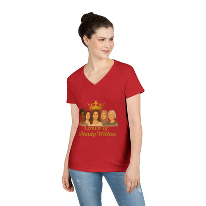 Sisters of Strength | V-Neck T-Shirt for Empowerment & Self-Love