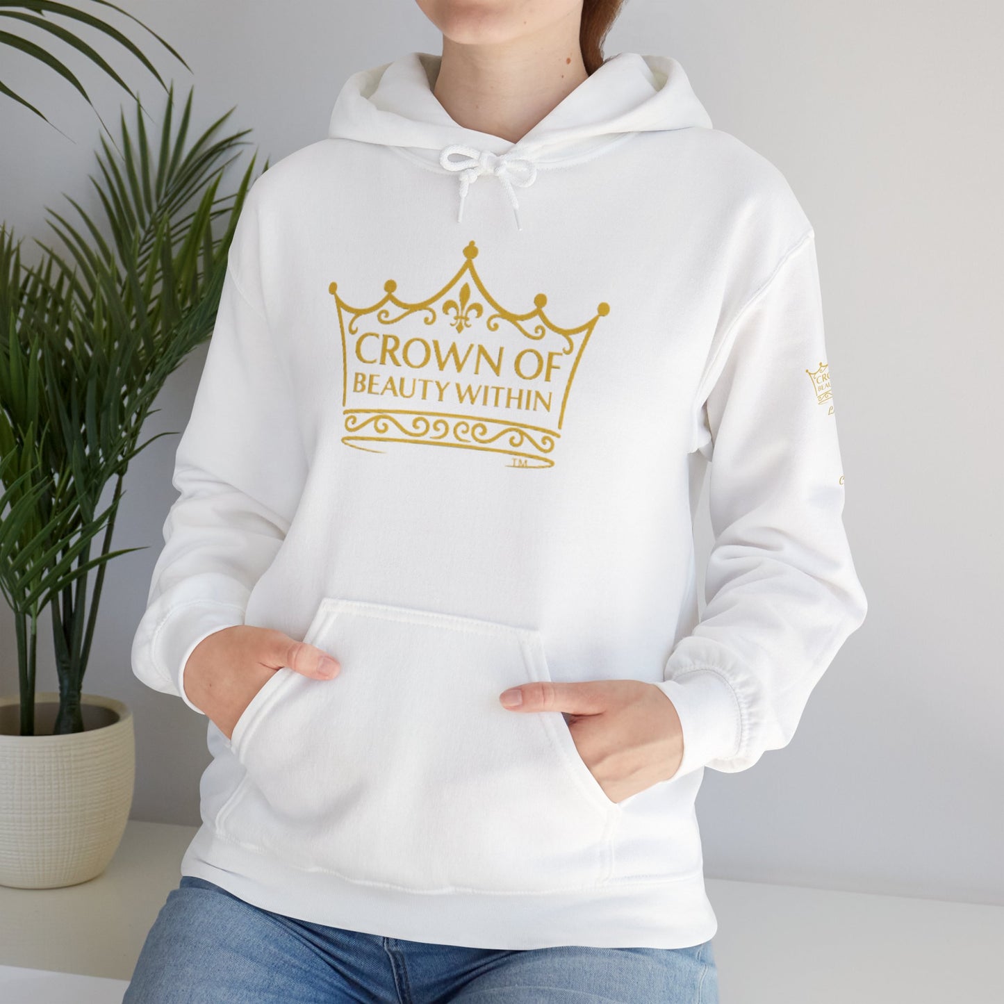 Signature Crown of Beauty Within™ Hoodie - Inspirational Sweatshirt |Self-Love, Cozy Style