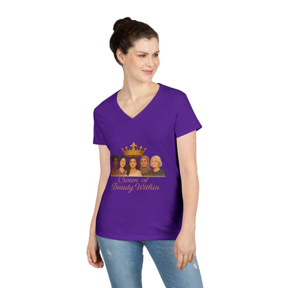 Sisters of Strength | V-Neck T-Shirt for Empowerment & Self-Love