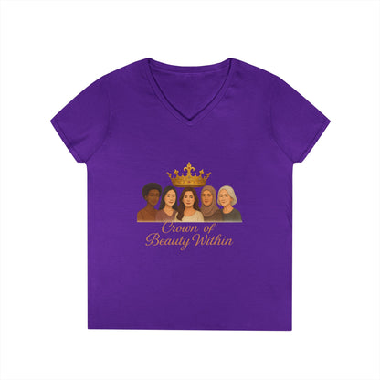 Sisters of Strength | V-Neck T-Shirt for Empowerment & Self-Love