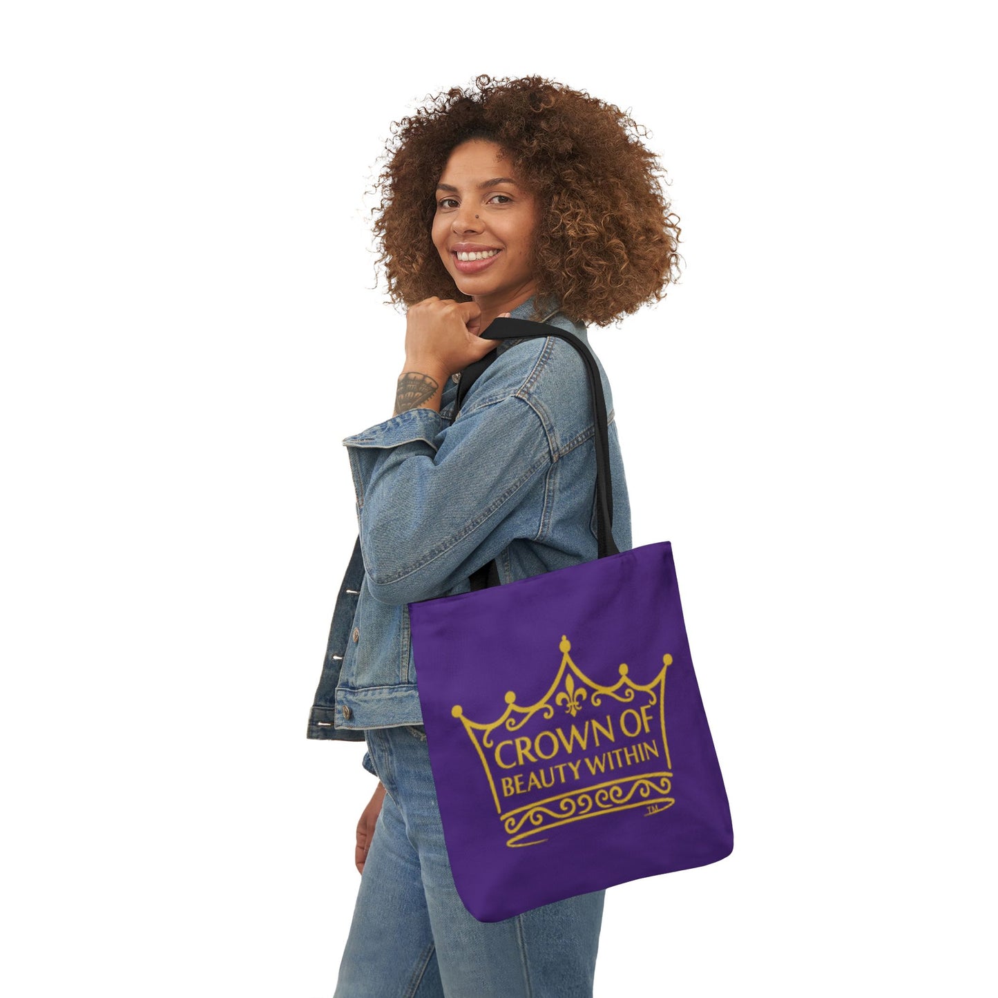 Signature Crown Canvas Tote Bag – “Ladies, Time to Wear Your Crown”