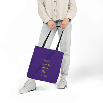 Signature Crown Canvas Tote Bag – “Ladies, Time to Wear Your Crown”