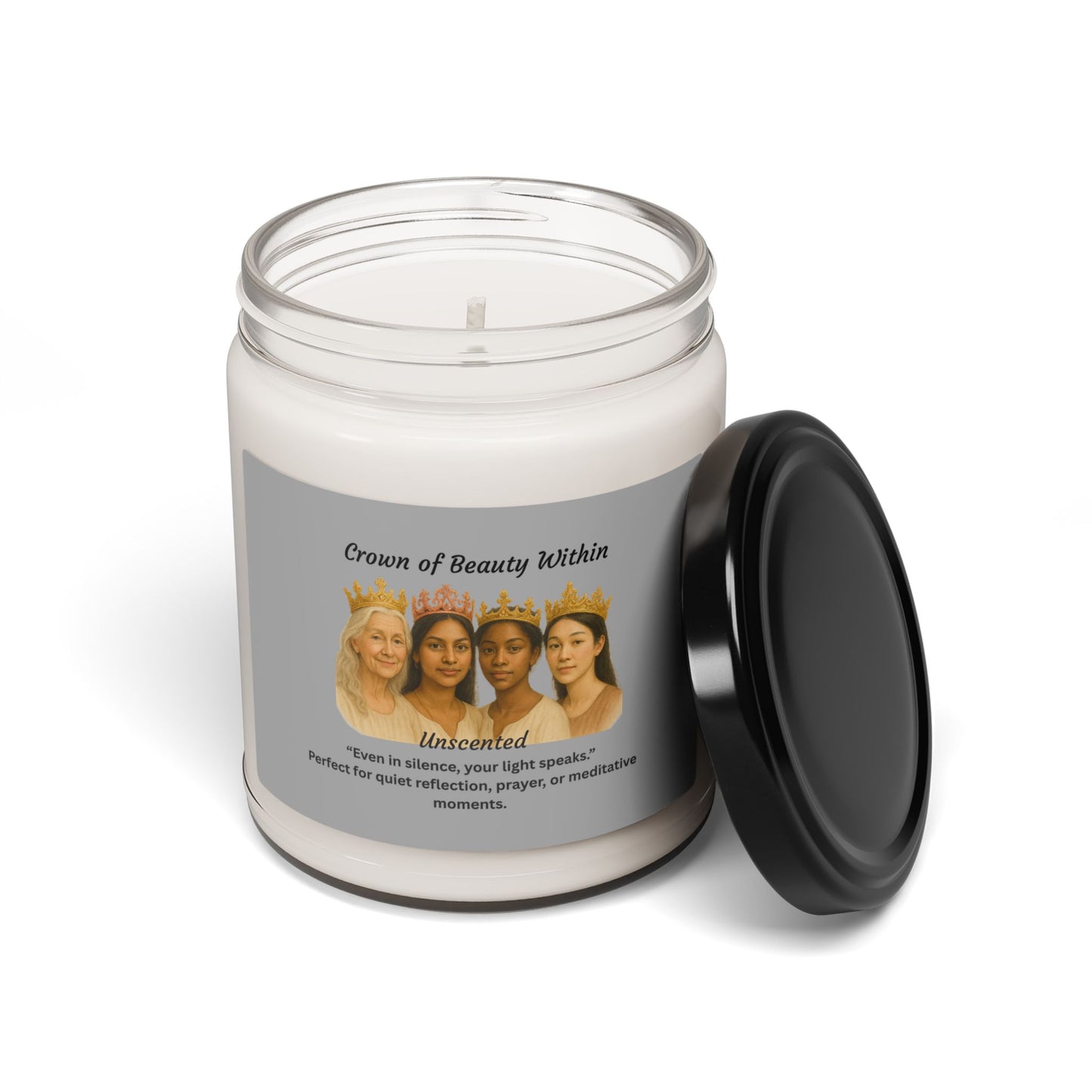 Crowned Light Candle | Unscented | 100% Natural Soy Wax Blend Candle 9oz