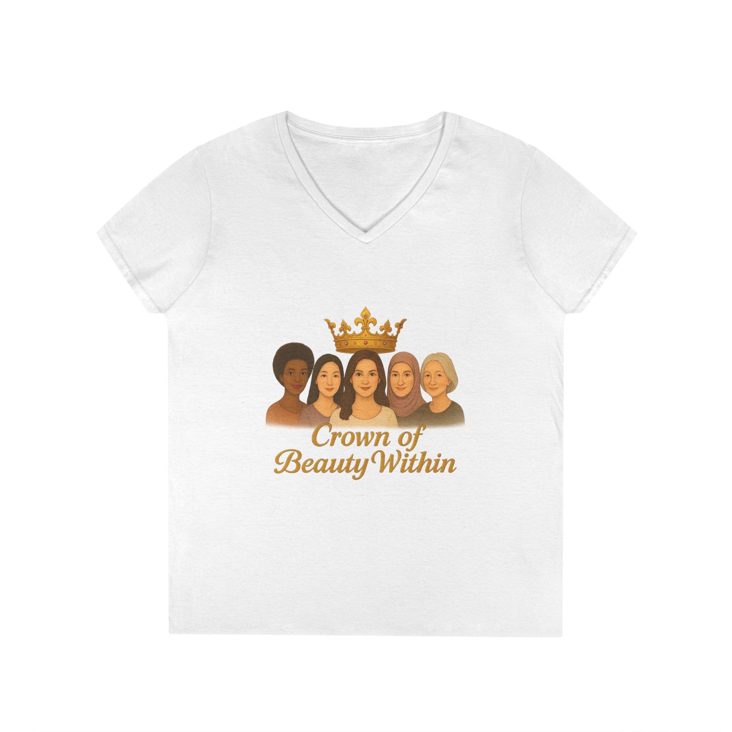 Sisters of Strength | V-Neck T-Shirt for Empowerment & Self-Love