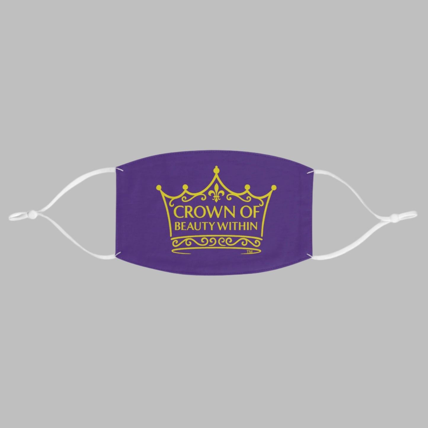 Signature Crown of Beauty Within™ Purple Fabric Face Mask