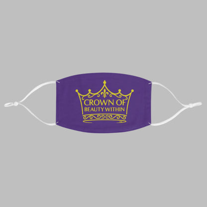 Signature Crown of Beauty Within™ Purple Fabric Face Mask