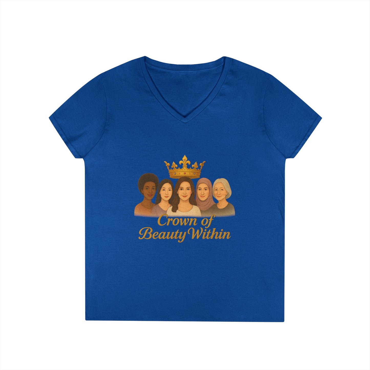 Sisters of Strength | V-Neck T-Shirt for Empowerment & Self-Love