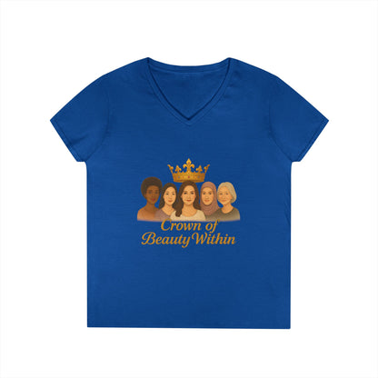 Sisters of Strength | V-Neck T-Shirt for Empowerment & Self-Love