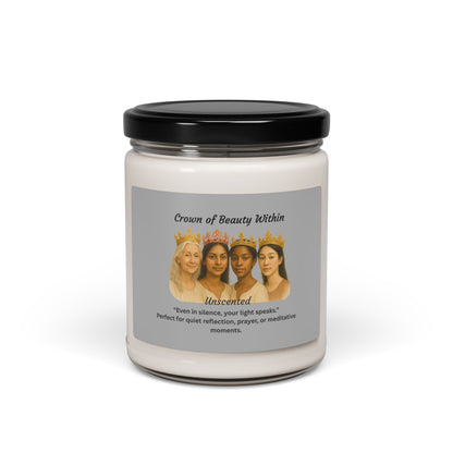 Crowned Light Candle | Unscented | 100% Natural Soy Wax Blend Candle 9oz