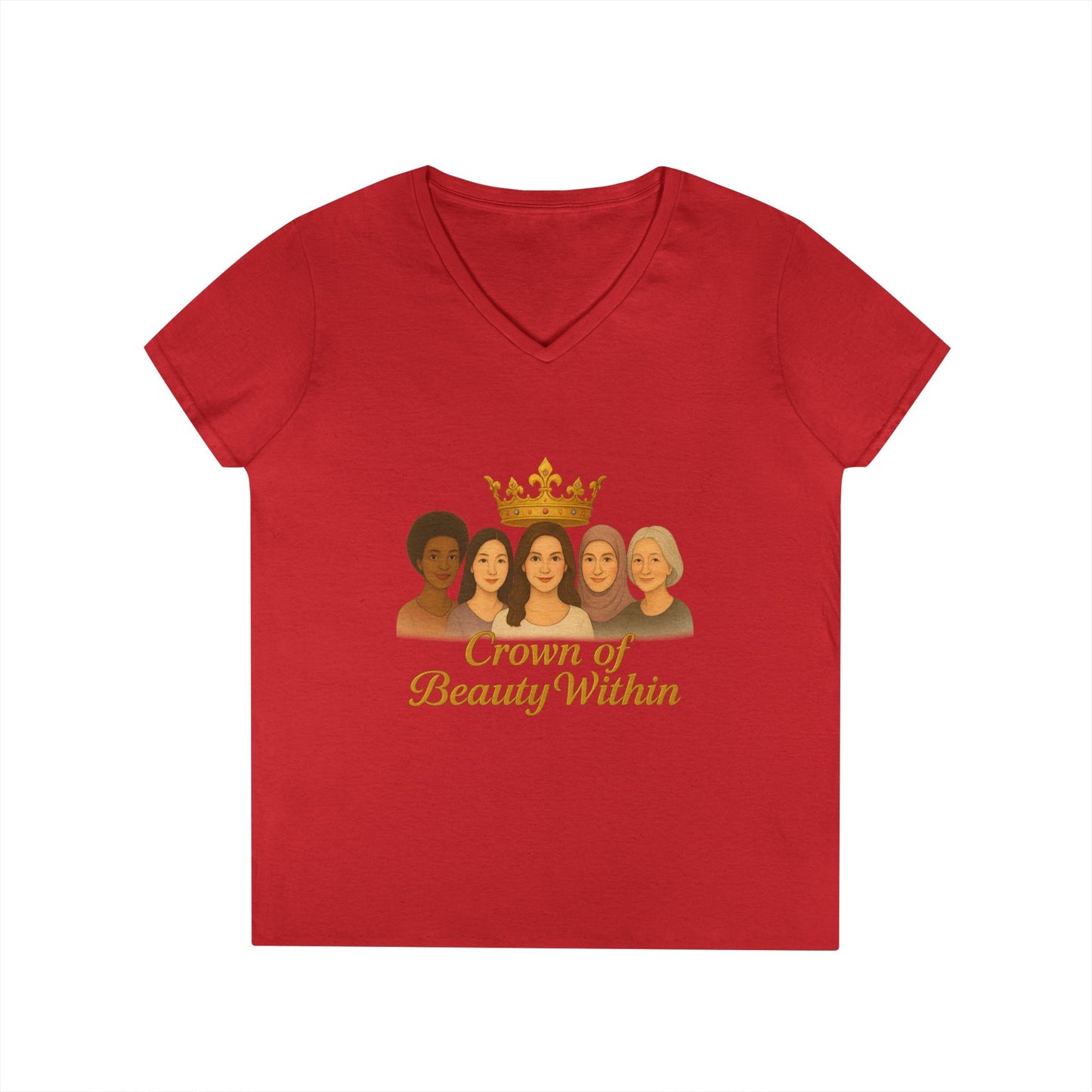 Sisters of Strength | V-Neck T-Shirt for Empowerment & Self-Love