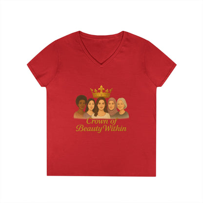 Sisters of Strength | V-Neck T-Shirt for Empowerment & Self-Love
