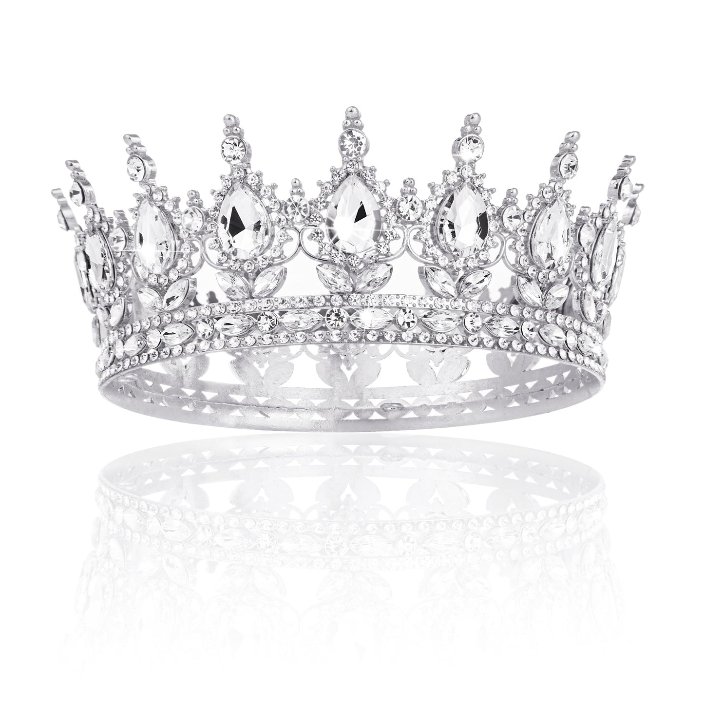 Gold Crown for Women Crystal Princess Tiaras Rhinestone Queen Headband Wedding Bridal Hair Accessories Birthday Prom Pageant Party Coming of Age Ceremony Photo Props