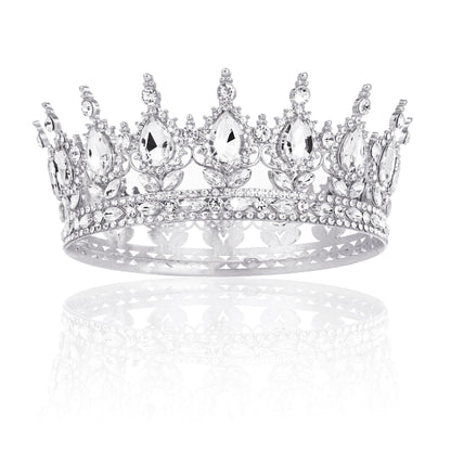 Gold Crown for Women Crystal Princess Tiaras Rhinestone Queen Headband Wedding Bridal Hair Accessories Birthday Prom Pageant Party Coming of Age Ceremony Photo Props
