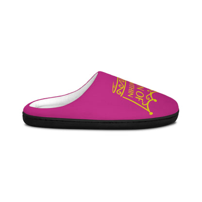 Crown of Beauty Within™ Comfort Slippers – Pink & Gold Edition