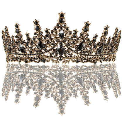 Gold Crown for Women Crystal Princess Tiaras Rhinestone Queen Headband Wedding Bridal Hair Accessories Birthday Prom Pageant Party Coming of Age Ceremony Photo Props