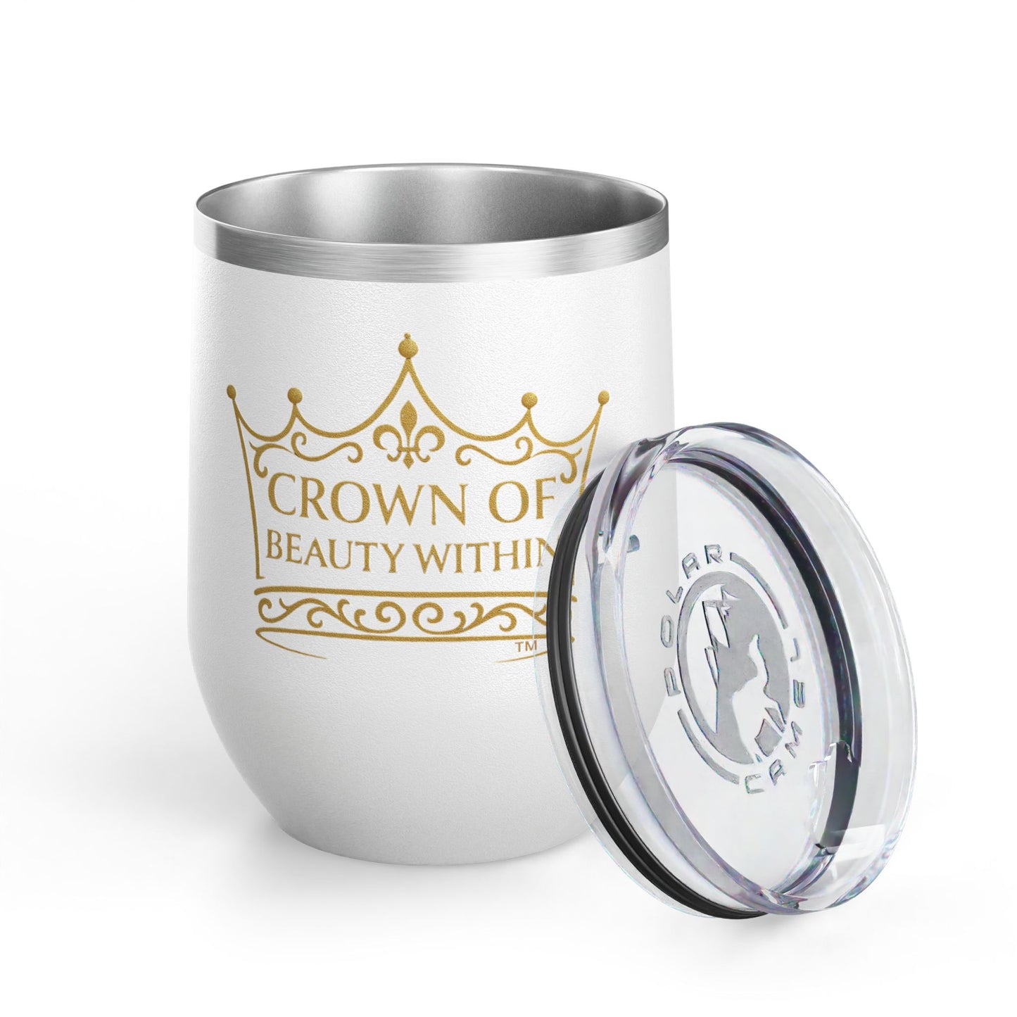 Signature Crown of Beauty Within™ | Wine Tumbler, 12oz | Gifts for Her, Women's Inspirational